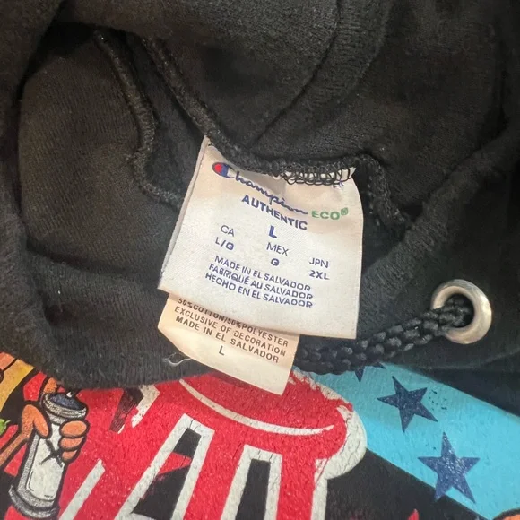 Barstool Sports - Champion Black Hoodie (Large) - Picture 3 of 4